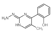 Phenol,2-(2-hydrazinyl-5-methyl-4-pyrimidinyl)- structure