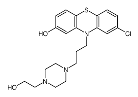 8-chloro-10-{3-[4-(2-hydroxy-ethyl)-piperazin-1-yl]-propyl}-10H-phenothiazin-2-ol Structure