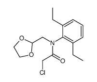 2-chloro-N-(2,6-diethylphenyl)-N-(1,3-dioxolan-2-ylmethyl)acetamide结构式