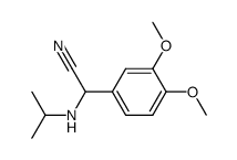 α-(3.4-Dimethoxyphenyl)-α-isopropylaminoacetonitril结构式