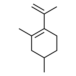 2,4-Dimethyl-1-(1-methylethenyl)cyclohexene Structure