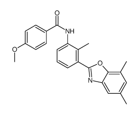 Benzamide, N-[3-(5,7-dimethyl-2-benzoxazolyl)-2-methylphenyl]-4-methoxy- (9CI)结构式