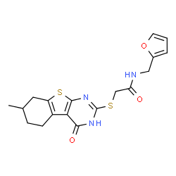 Acetamide, N-(2-furanylmethyl)-2-[(1,4,5,6,7,8-hexahydro-7-methyl-4-oxo[1]benzothieno[2,3-d]pyrimidin-2-yl)thio]- (9CI) picture