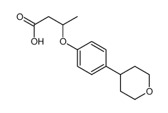 3-[4-(oxan-4-yl)phenoxy]butanoic acid Structure