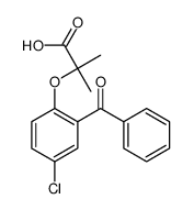 2-(2-benzoyl-4-chlorophenoxy)-2-methylpropanoic acid结构式