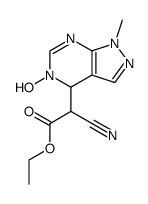 3-cyano-2-(5-hydroxy-1-methyl-4,5-dihydro-1H-pyrazolo[3,4-d]pyrimidin-4-yl)-propionic acid ethyl ester Structure