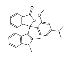 3-(4-Dimethylamino-2-methoxy-phenyl)-3-(1,2-dimethyl-1H-indol-3-yl)-3H-isobenzofuran-1-one结构式