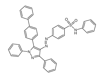 4-(5-biphenyl-4-yl-1,3-diphenyl-1H-pyrazol-4-ylazo)-N-phenyl-benzenesulfonamide Structure