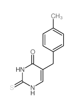 5-[(4-methylphenyl)methyl]-2-sulfanylidene-1H-pyrimidin-4-one结构式