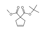 1-(methoxycarbonyl)-1-(tert-butoxycarbonyl)cyclopent-3-ene结构式