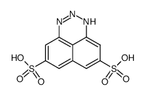 1H-naphtho[1,8-de][1,2,3]triazine-5,8-disulfonic acid结构式