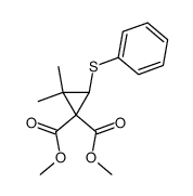 dimethyl 2,2-dimethyl-3-phenylthiocyclopropane-1,1-dicarboxylate Structure