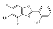 4,6-dibromo-2-(2-methylphenyl)-1,3-benzoxazol-5-amine结构式