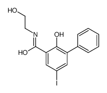 2-Hydroxy-N-(2-hydroxyethyl)-5-iodo-1,1'-biphenyl-3-carboxamide Structure