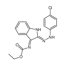 ethyl N-[2-[2-(4-chlorophenyl)hydrazinyl]indol-3-ylidene]carbamate结构式