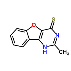 2-METHYL-BENZO[4,5]FURO[3,2-D]PYRIMIDINE-4-THIOL结构式