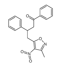 4-(3-methyl-4-nitro-1,2-oxazol-5-yl)-1,3-diphenylbutan-1-one Structure