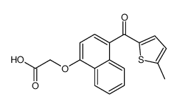 2-[4-(5-methylthiophene-2-carbonyl)naphthalen-1-yl]oxyacetic acid结构式