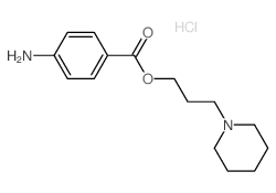 1-Piperidinepropanol,1-(4-aminobenzoate), hydrochloride (1:1) Structure