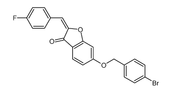 6-[(4-bromophenyl)methoxy]-2-[(4-fluorophenyl)methylidene]-1-benzofuran-3-one结构式