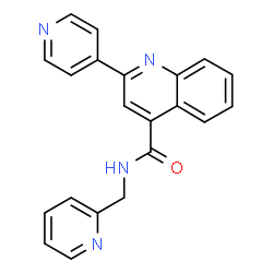 2-pyridin-4-yl-N-(pyridin-2-ylmethyl)quinoline-4-carboxamide结构式