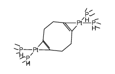 Pt2(μ-cyclo-octa-1,5-diene)(PEt3)4 Structure