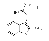 2-methyl-1h-indol-3-yl imidothiocarbamate hydroiodide Structure