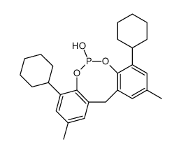 4,8-dicyclohexyl-6-hydroxy-2,10-dimethyl-12H-dibenzo[d,g][1,3,2]dioxaphosphocin structure