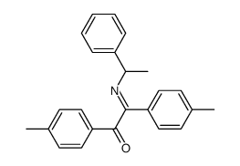 2-((1-phenylethyl)imino)-1,2-di-p-tolylethan-1-one结构式