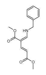 4,5-cis-5-Benzylamimo-4-methoxycarbonyl-pentadien-(2,4)-saeure-methylester结构式