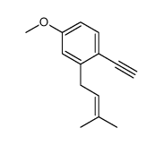 1-ethynyl-4-methoxy-2-(3-methylbut-2-enyl)benzene Structure