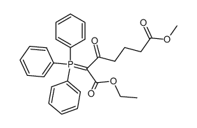 1-Ethoxycarbonyl-5-methoxycarbonyl-2-oxopentylidenetriphenylphosphorane structure