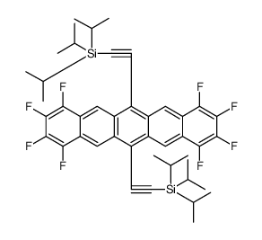 [(1,2,3,4,8,9,10,11-Octafluoro-6,13-pentacenediyl)di-2,1-ethynediyl]bis[tris(1-methylethyl)silane Structure