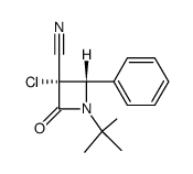 (Z)-3-chloro-3-cyano-N-tert-butyl-4-phenyl-2-azetidinone Structure