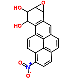 1-Nitro-6b,7a,8,9-tetrahydrobenzo[1,12]tetrapheno[8,9-b]oxirene-8,9-diol Structure