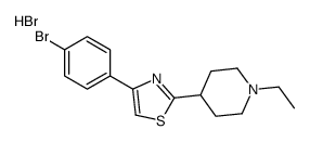 4-(4-bromophenyl)-2-(1-ethylpiperidin-4-yl)-1,3-thiazole,hydrobromide Structure