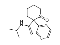 N-isopropyl-2-(pyridin-3-yl)tetrahydrothiopyran-2-carbothioamide 1-oxide结构式