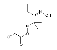 [(3-hydroxyimino-2-methylpentan-2-yl)amino] 2-chloroacetate Structure