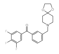 3'-[8-(1,4-DIOXA-8-AZASPIRO[4.5]DECYL)METHYL]-3,4,5-TRIFLUOROBENZOPHENONE structure