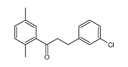 3-(3-CHLOROPHENYL)-2',5'-DIMETHYLPROPIOPHENONE结构式