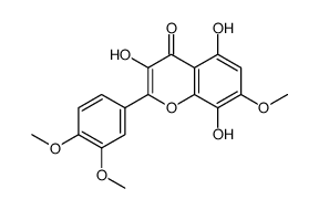 2-(3,4-dimethoxyphenyl)-3,5,8-trihydroxy-7-methoxychromen-4-one结构式