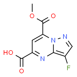 3-Fluoro-7-(methoxycarbonyl)pyrazolo[1,5-a]pyrimidine-5-carboxylic acid Structure