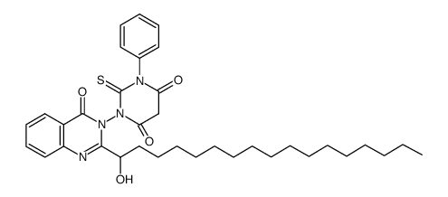 3-[2-(1-hydroxyheptadecyl)-4-oxoquinazolin-3(4H)-yl]-1-phenyl-2-thioxo-dihydropyrimidine-4,6-dione Structure