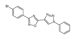 3-(4-bromophenyl)-5-(1-phenyltriazol-4-yl)-1,2,4-oxadiazole结构式