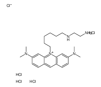 Acridinium, 10-(6-((2-aminoethyl)amino)hexyl)-3,6-bis(dimethylamino)-,chloride, tetrahydrochloride picture