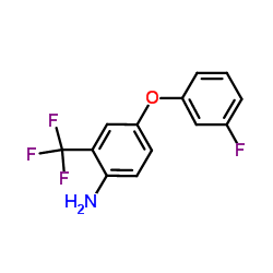 4-(3-Fluorophenoxy)-2-(trifluoromethyl)aniline结构式