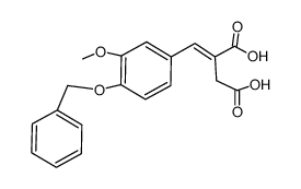 (E)-2-(4'-benzyloxy-3'-methoxybenzylidene)succinic acid结构式