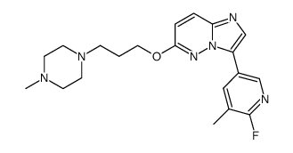 3-(6-fluoro-5-methyl-pyridin-3-yl)-6-[3-(4-methyl-piperazin-1-yl)-propoxy]-imidazo[1,2-b]pyridazine结构式