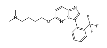 dimethyl-{4-[3-(2-trifluoromethyl-phenyl)-imidazo[1,2-b]pyridazin-6-yloxy]-butyl}-amine结构式