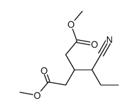 3-(1-cyano-propyl)-glutaric acid dimethyl ester Structure